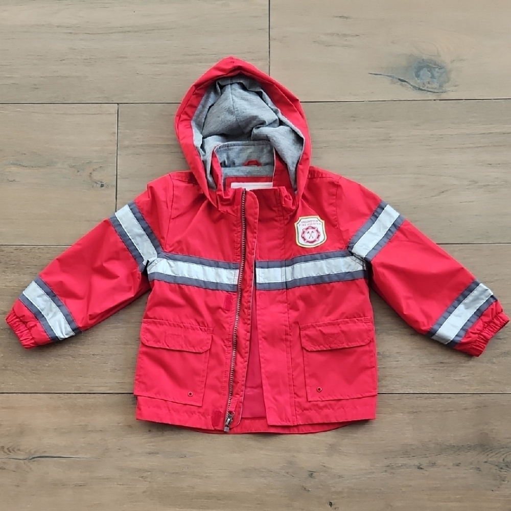 Carter's Red Hooded Jacket with Gray Lining